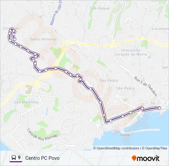 9 Bus Line Map