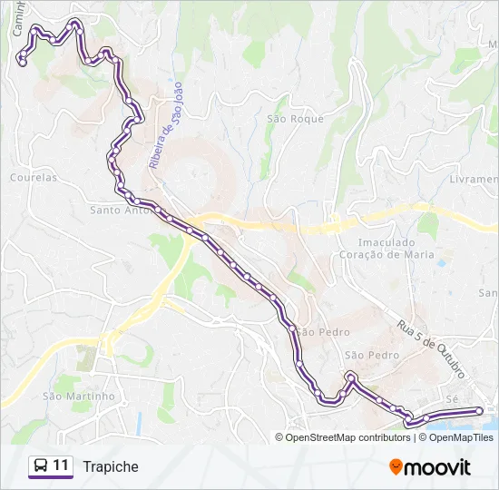 11 Bus Line Map