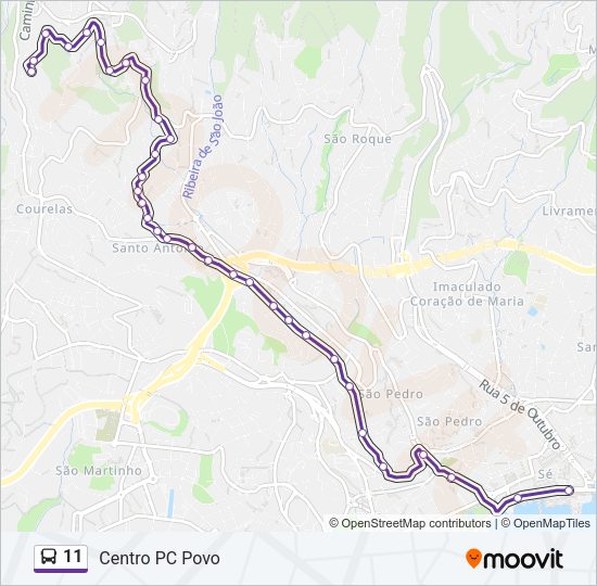 11 Bus Line Map