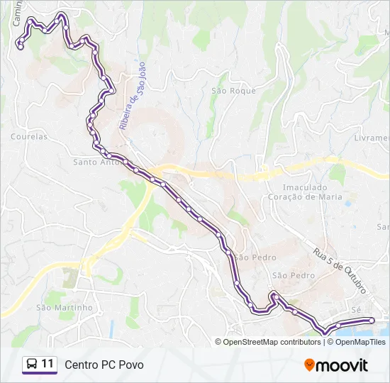 11 Bus Line Map