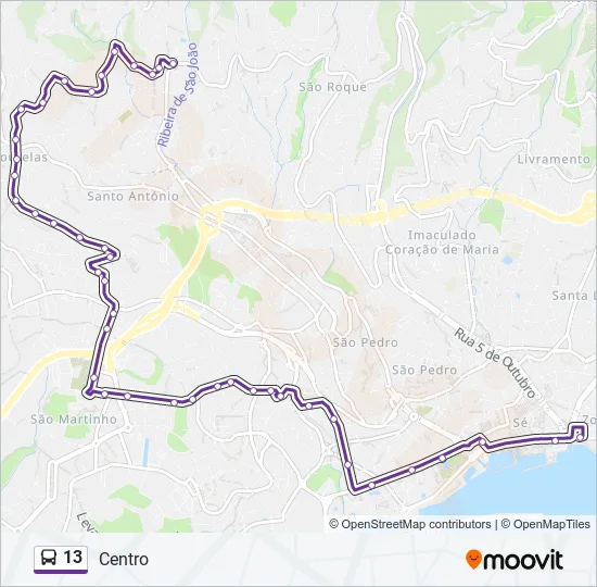 13 Bus Line Map