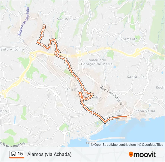 15 Bus Line Map