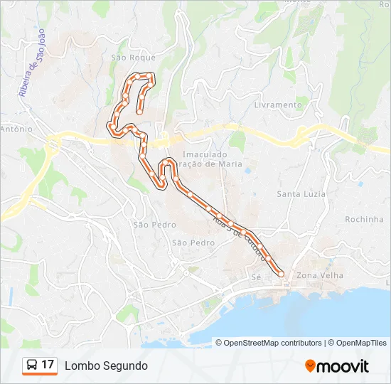 17 Bus Line Map