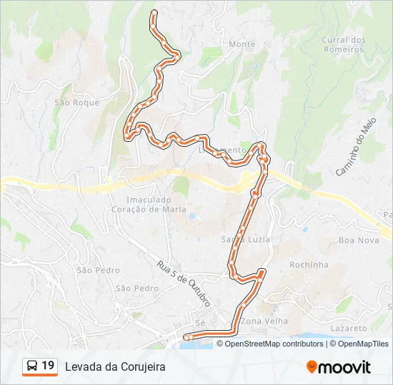 19 Bus Line Map