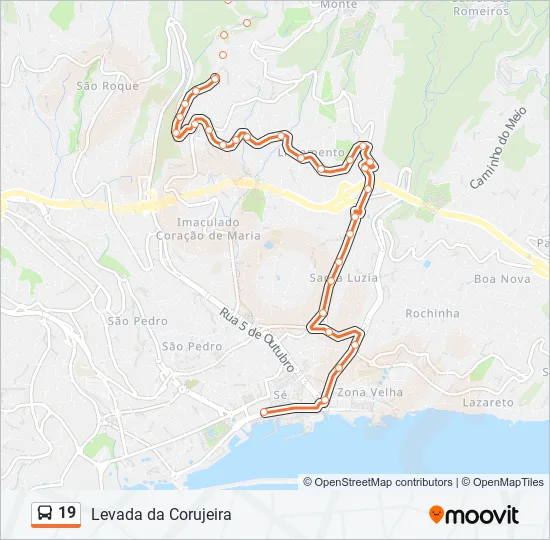 19 Bus Line Map