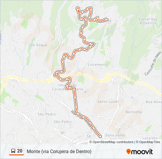 20 Bus Line Map