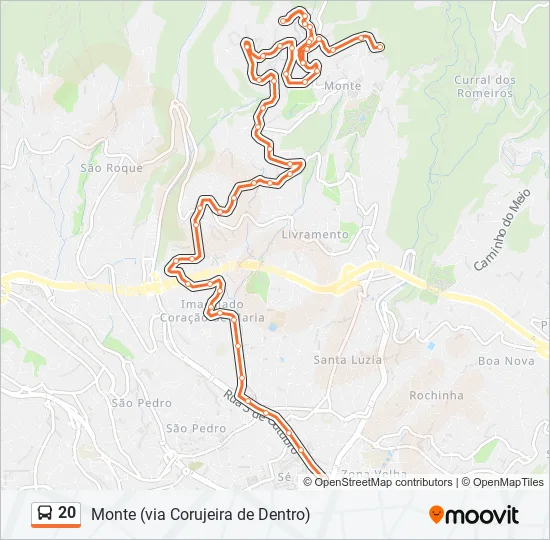 20 Bus Line Map