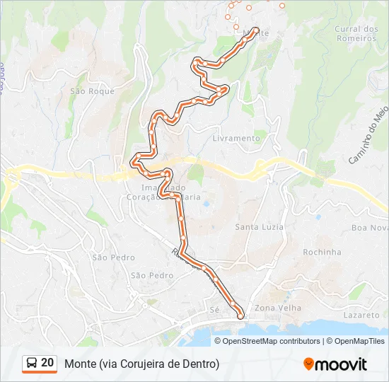 20 Bus Line Map