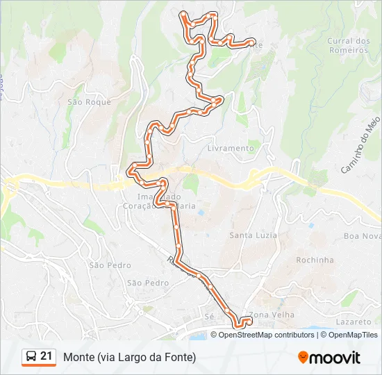 21 Bus Line Map