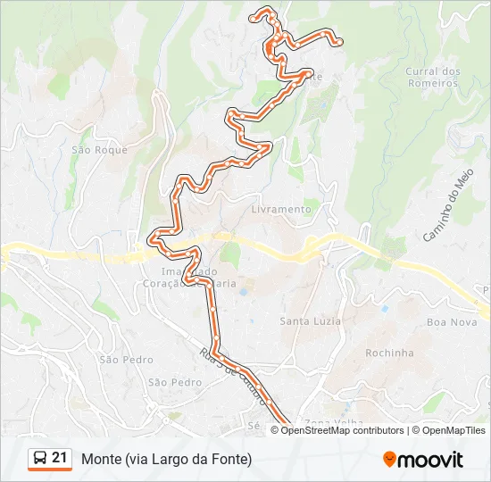 21 Bus Line Map