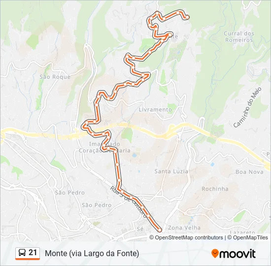 21 Bus Line Map