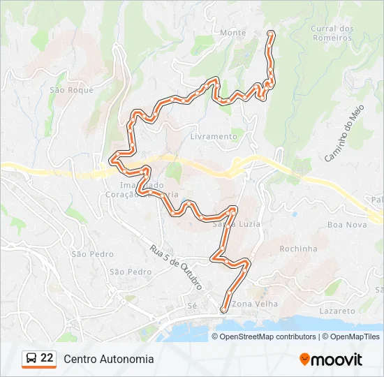 22 Bus Line Map