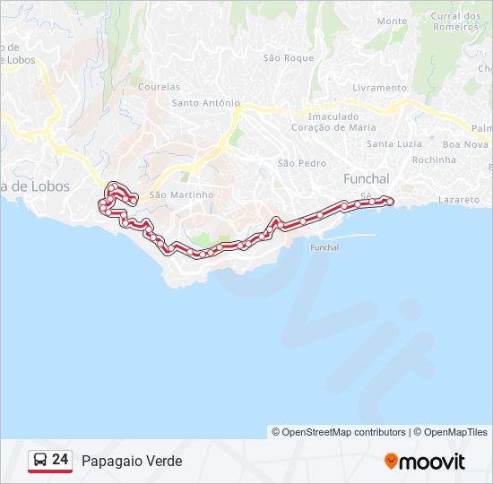 24 bus Line Map