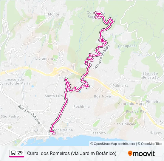 29 Bus Line Map