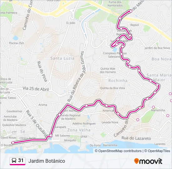 31 Bus Line Map