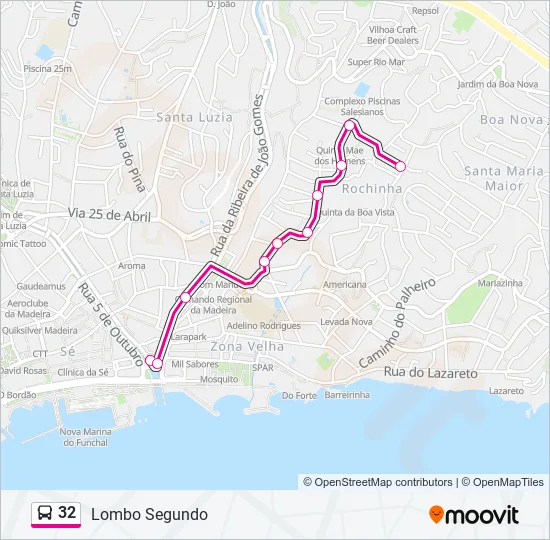 32 Bus Line Map