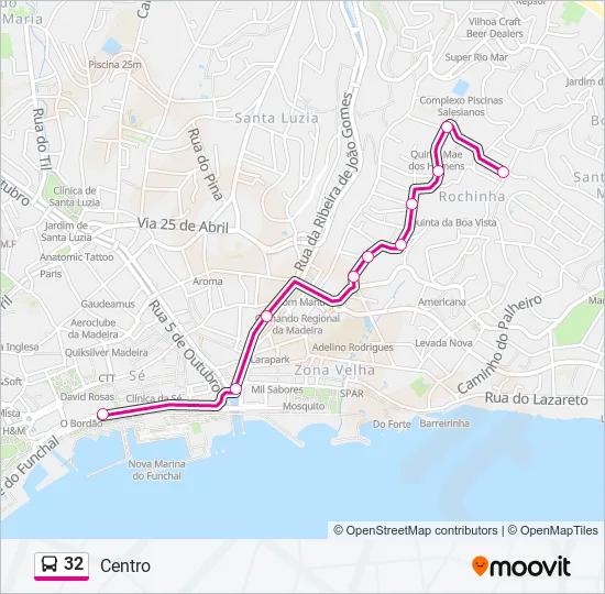 32 Bus Line Map