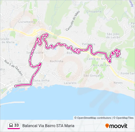 33 Bus Line Map