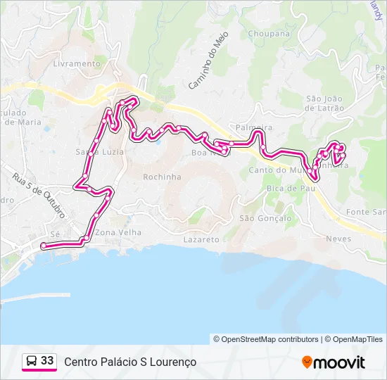 33 Bus Line Map