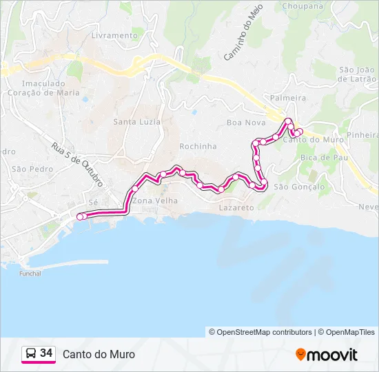 34 Bus Line Map