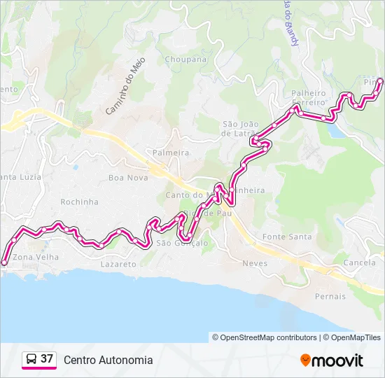 37 Bus Line Map