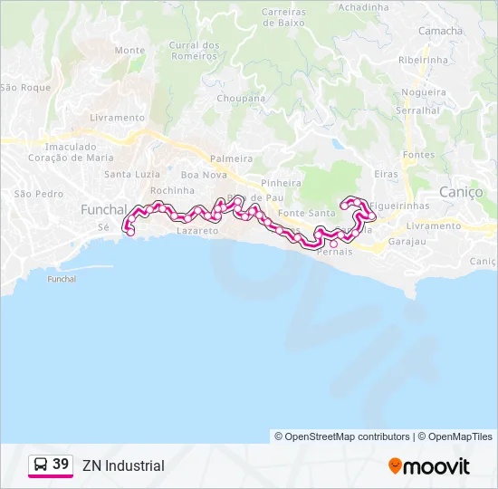 39 Bus Line Map