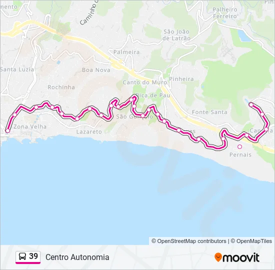 39 Bus Line Map