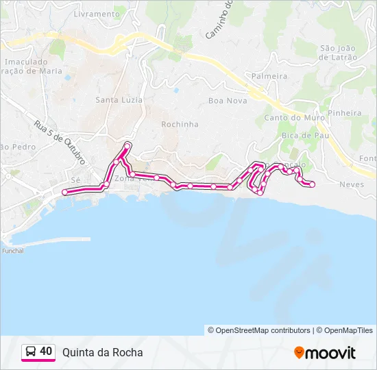 40 Bus Line Map