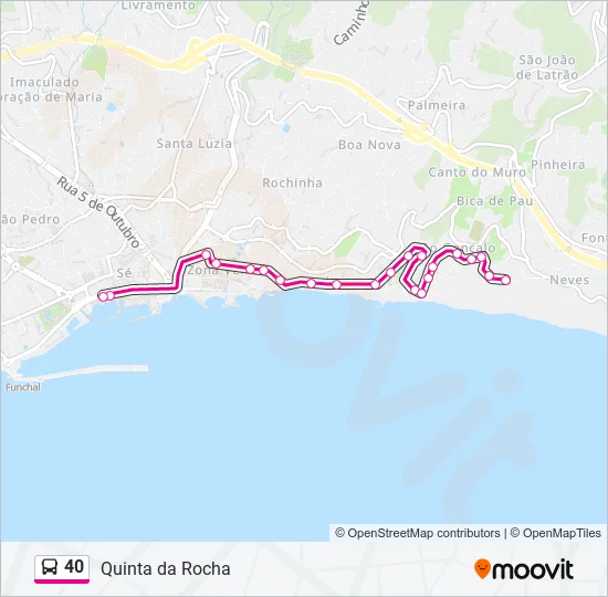 40 Bus Line Map