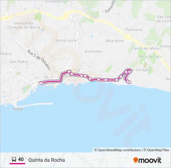 40 Bus Line Map