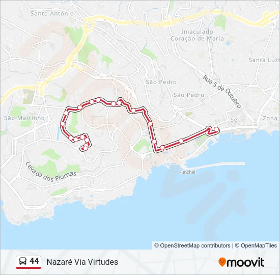 44 Bus Line Map