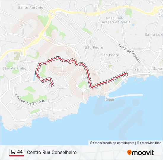 44 Bus Line Map