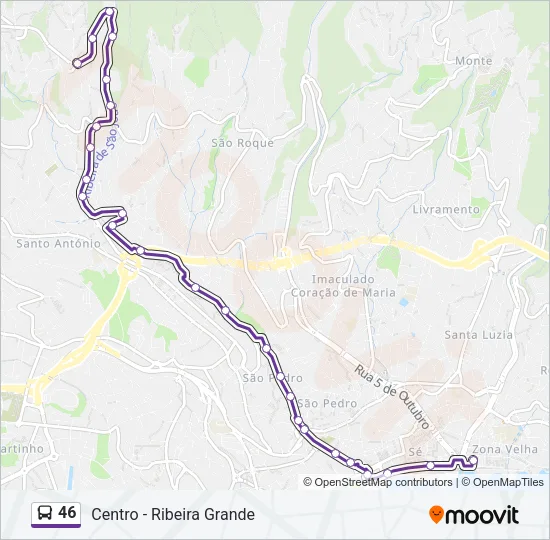 46 Bus Line Map