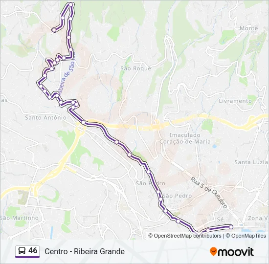 46 Bus Line Map