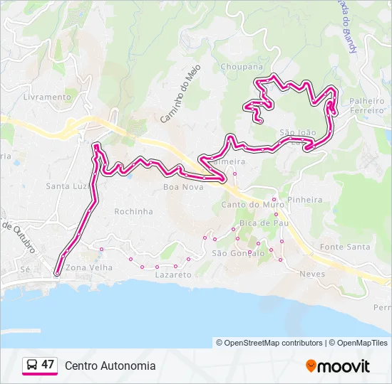 47 Bus Line Map