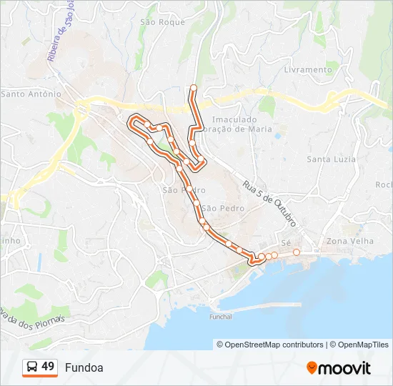49 Bus Line Map