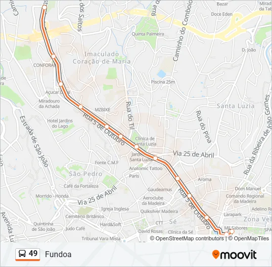 49 Bus Line Map