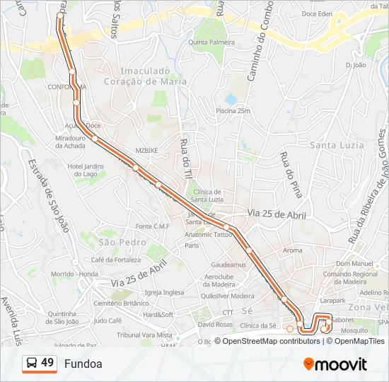 49 Bus Line Map