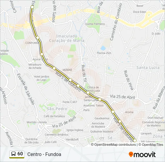 60 Bus Line Map