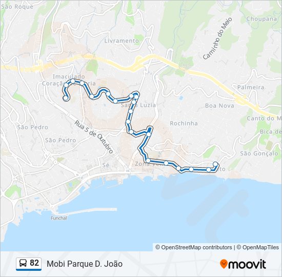 82 bus Line Map