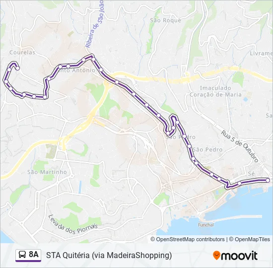 8A Bus Line Map