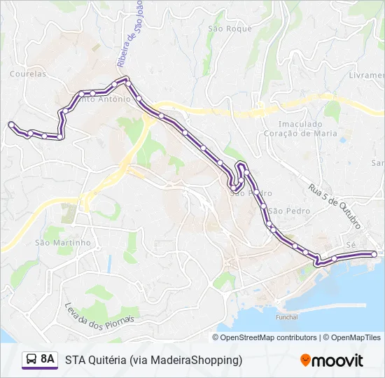 8A Bus Line Map