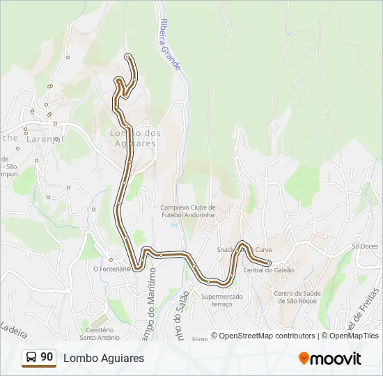 90 Bus Line Map