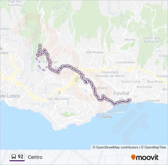 92 Bus Line Map