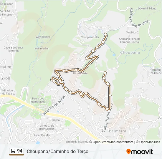 94 Bus Line Map