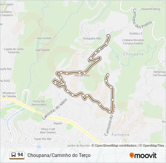 94 Bus Line Map