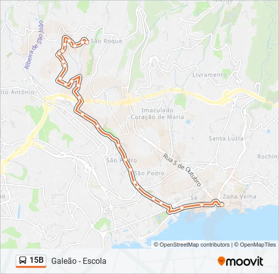 15B Bus Line Map