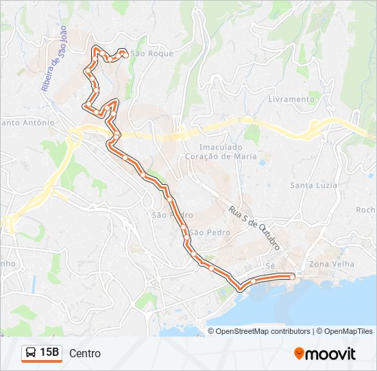 15B bus Line Map