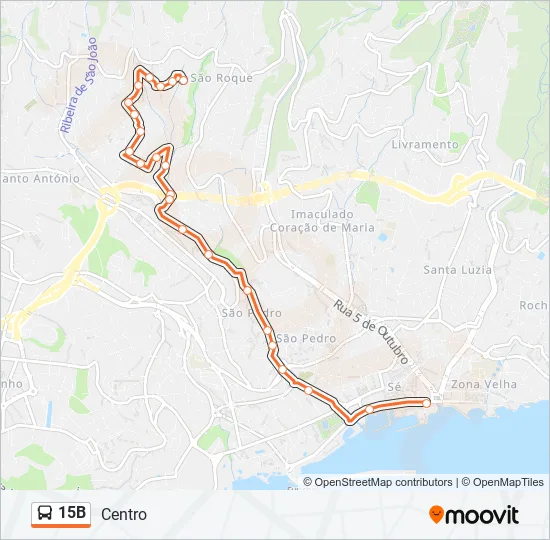 15B Bus Line Map