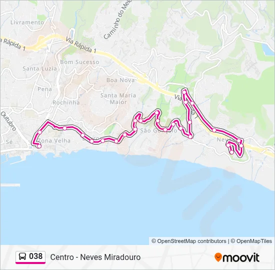 038 Bus Line Map